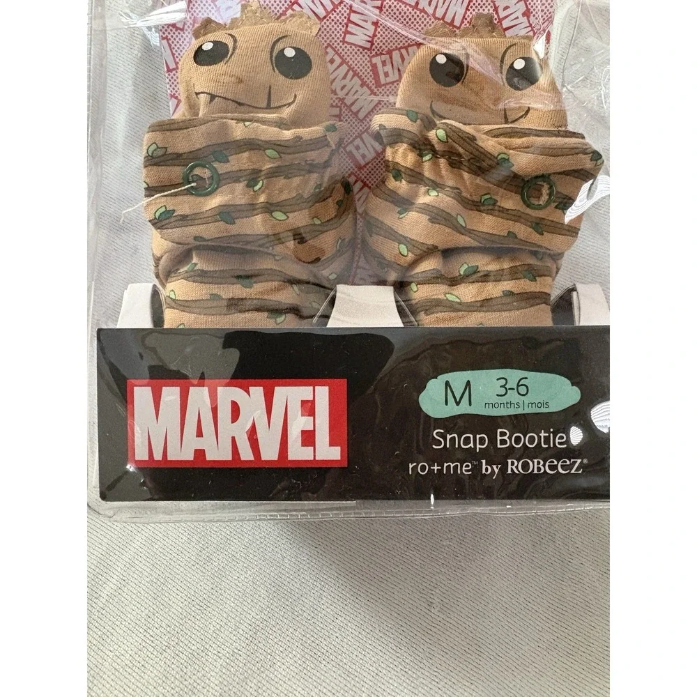 NEW Marvel Groot Infant Snap Bootie Size 3-6 Months Ro+ Me By Robeez Baby Shoes
